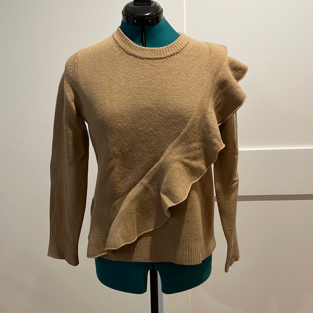 J.Crew Ruffled Crewneck Sweater Women's Size S